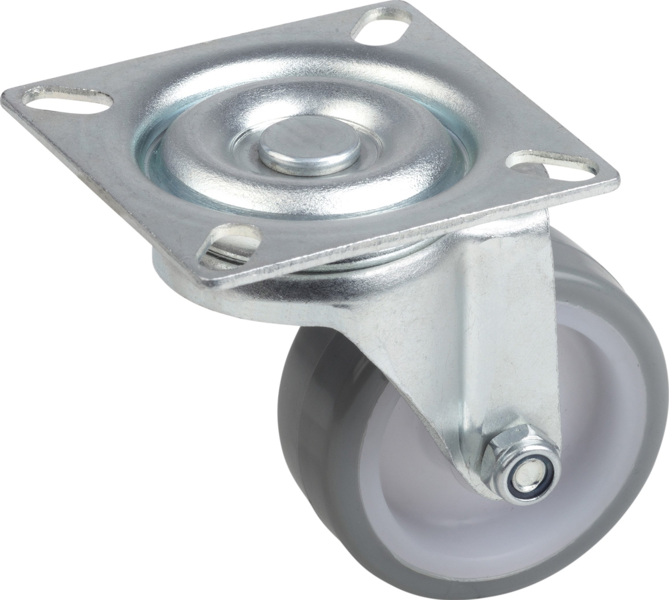 Metafranc 802870 Swivel Castor Diameter 50 mm, 60 x 60 mm, Polyurethane, Plain Bearing