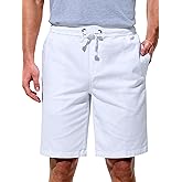 UIQUR Mens Shorts Casual Shorts Cotton Drawstring Summer Beach Stretch Twill Chino Golf Shorts