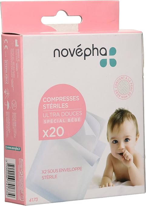 Novepha Set De Compresses Ultra Douces Pliees Steriles 15 X 15 Cm Amazon Fr Hygiasne Et Soins Du Corps