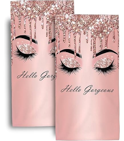 Gold And Pink Butterfly Kitchen Towels - 16x24 Inch Aesthetic Hand Towels For Preppy Girly Decor