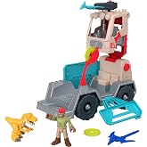 Fisher-Price Imaginext Jurassic World Trek &lsquo;N Transform Toy Vehicle | Jurassic World Play Set with Dinosaur, 3-inch Action Figure &amp; Projectile Launcher with Projectiles