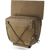 WYNEX Plate Carrier AccessoriesTactical Drop Dangler Pouch | MOLLE Vest Add-On Bag with Hook Loop Panel, Quick Access Storage &amp; Elastic Retainers