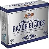American Razor Blades by The Shave Factory - Super Sharp Double Edge Razor Blades, New Value Pack (100)