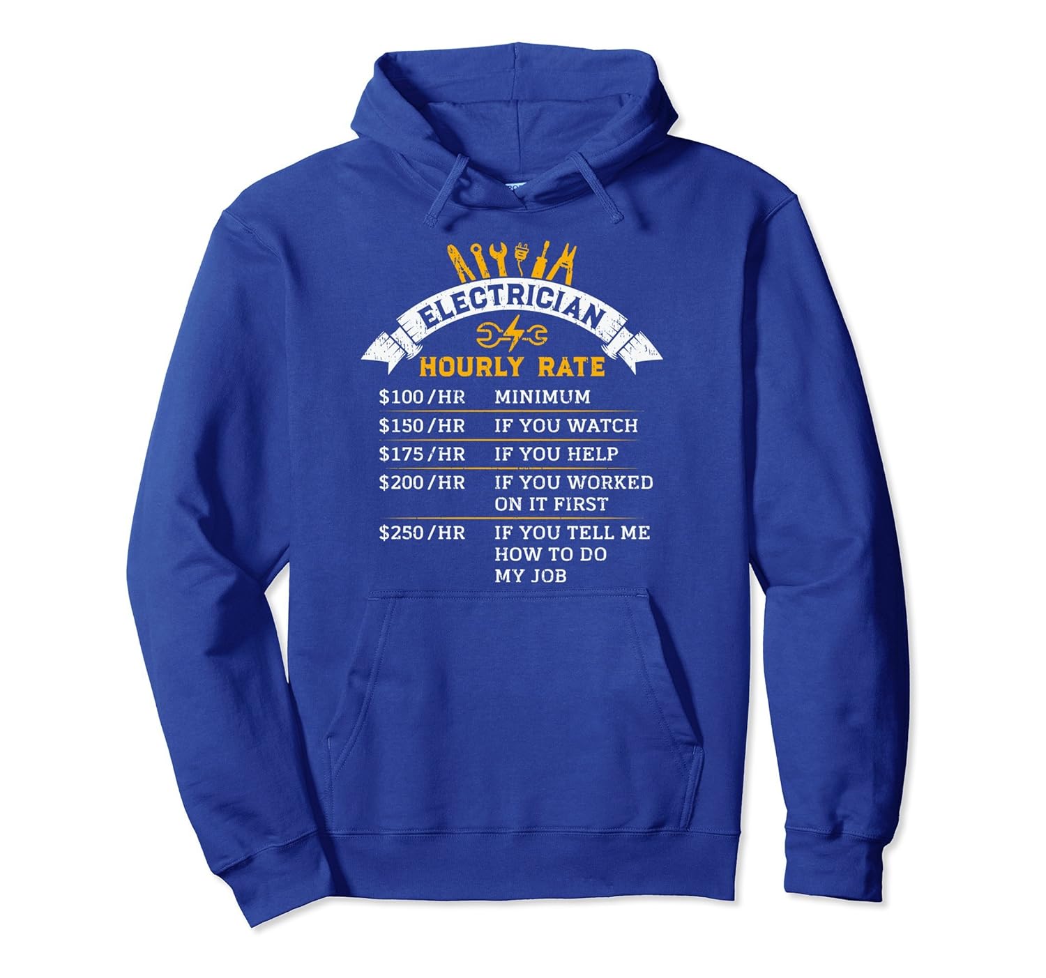 Electrician Hourly Rate Hoodie Gift-Rose