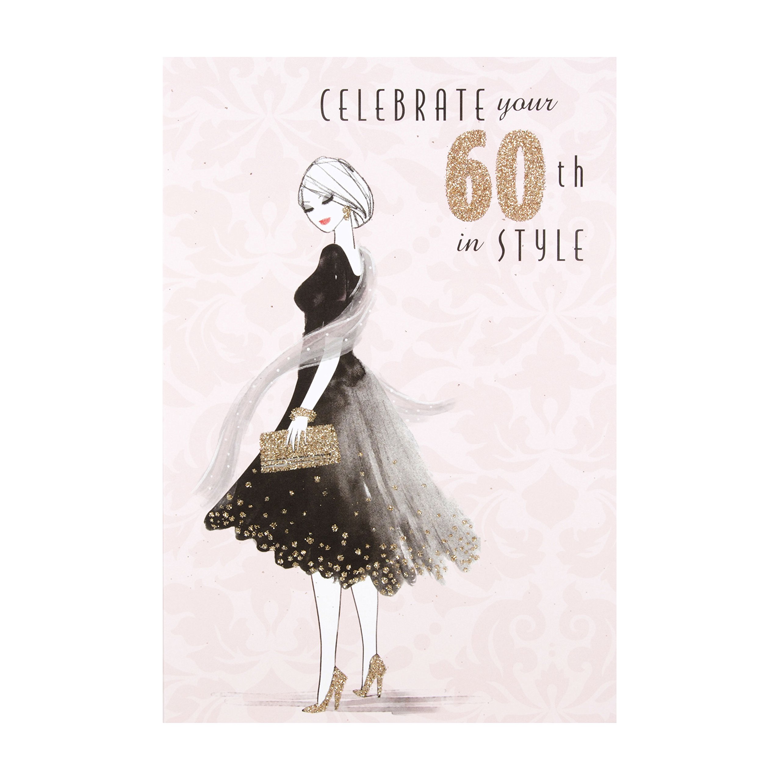Hallmark 25492637 60th Birthday Studio Card "Celebrate In Style" - Small