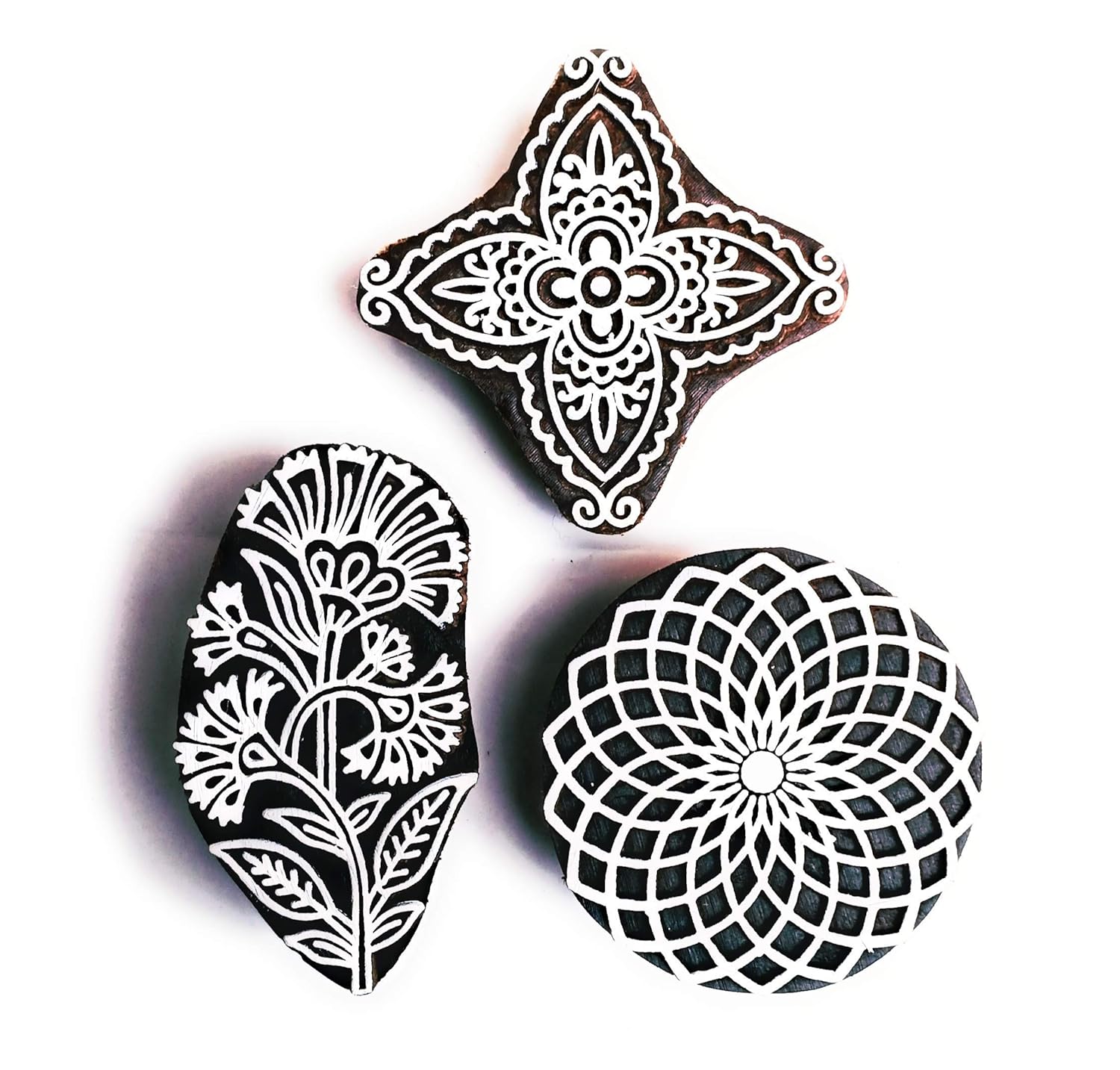 a.blocks arts Wooden Printing Hand Block for Stamp/Crafts Textile