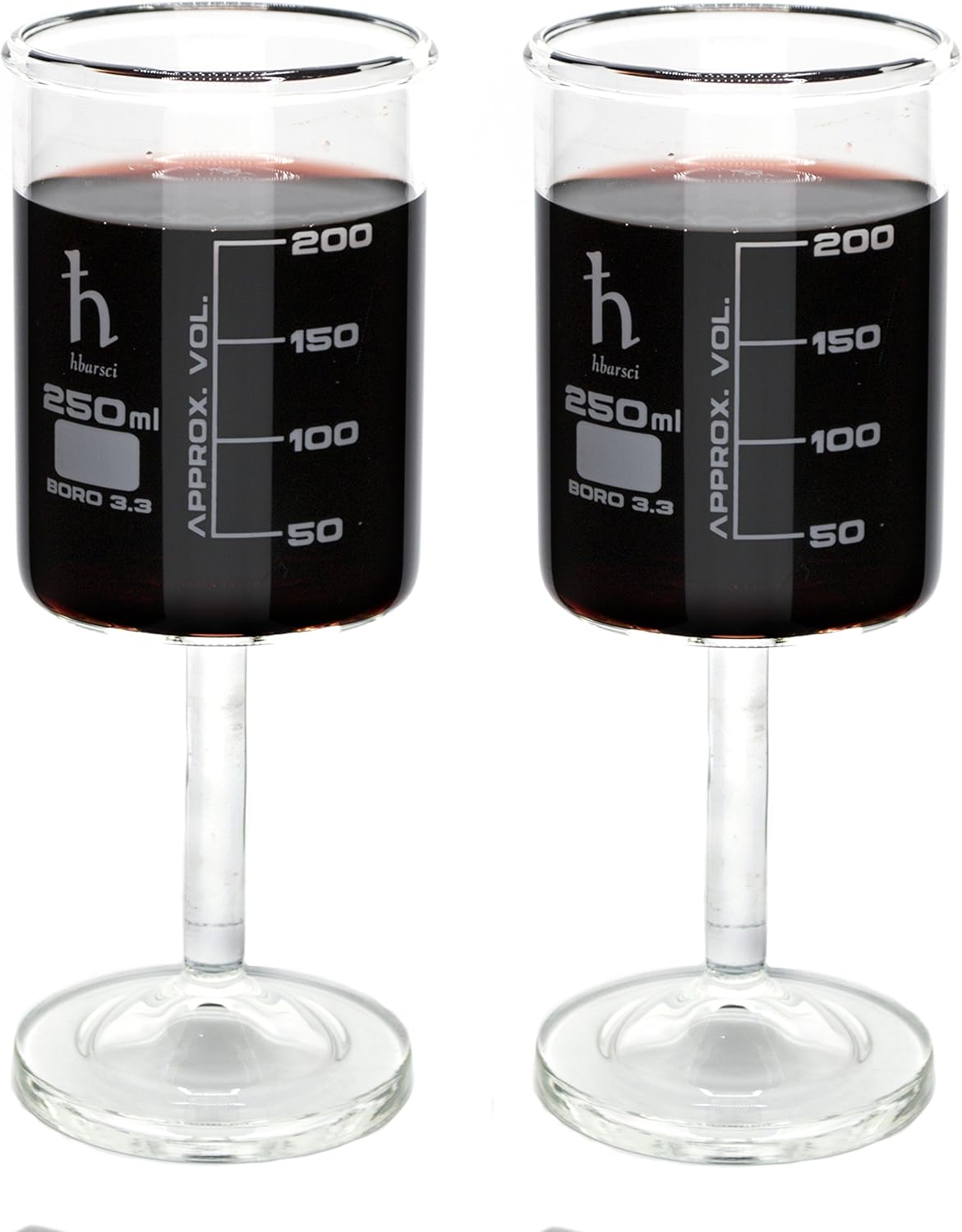 Handmade Beaker Wine Glass, Made of Lab Grade Borosilicate