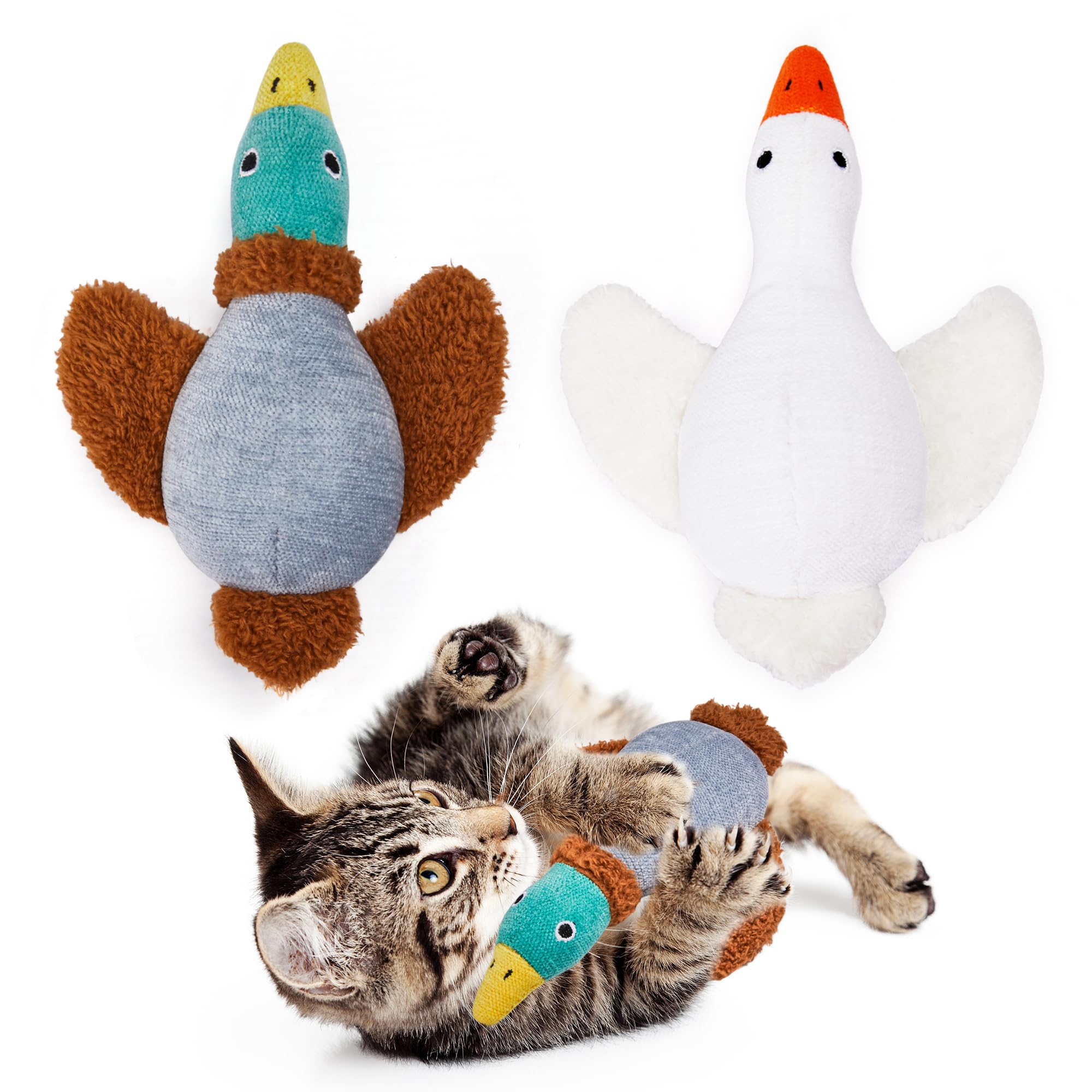 Photo 1 of Potaroma Birds Cat Toys, 2 Pack Catnip Toys Soft Durable, Crinkle Sound Kicker Toys for Interactive Indoor Kitten Exercise 6.5 Inches for All Breeds