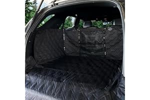 BULLDOGOLOGY PET SOLUTIONS Bulldogology Cargo Liner for SUV - Heavy Duty Pet Trunk Liner Cargo Cover - Waterproof Cargo Cover for Dogs Hair, Muddy Paws - Protector Cargo Mats for Back of SUV (Large, Black)