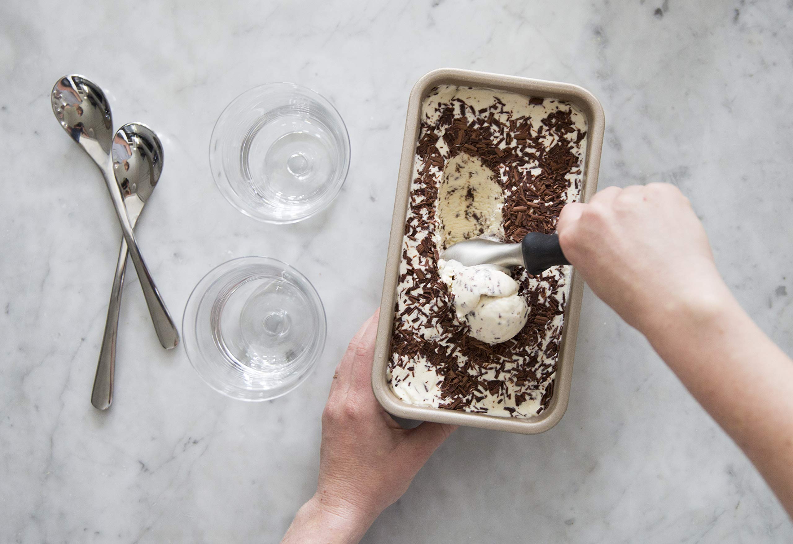 OXO 1191000 Good Grips Solid Stainless Steel Ice Cream Scoop, 8Inch