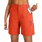Viodia Women's 7" Hiking Cargo Shorts with Pockets Quick Dry Lightweight Shorts for Women Golf Casual Summer Shorts