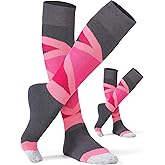 CS CELERSPORT 2/3 Pack Ski Socks for Womens and Mens with Full Cushion, Wool Winter Warm Socks for Skiing Snowboarding