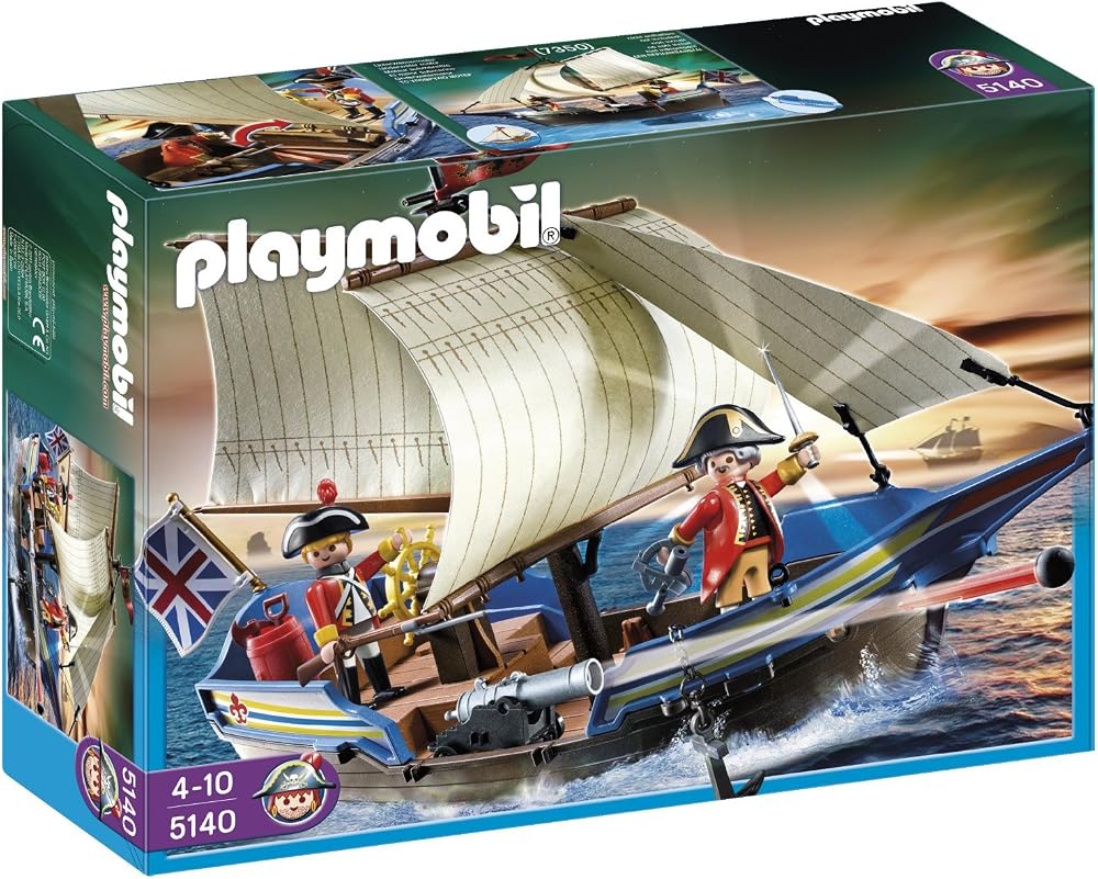 Playmobil 5140 Redcoat Canon Battle Ship Vessel Floating Toy with Figures