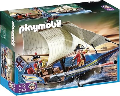 Playmobil 5140 Redcoat Canon Battle Ship Vessel Floating Toy with Figures