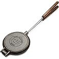 ROME Chuckwagon Cast Iron Waffle Iron For BBQ Grill and Campfire Use, 1028