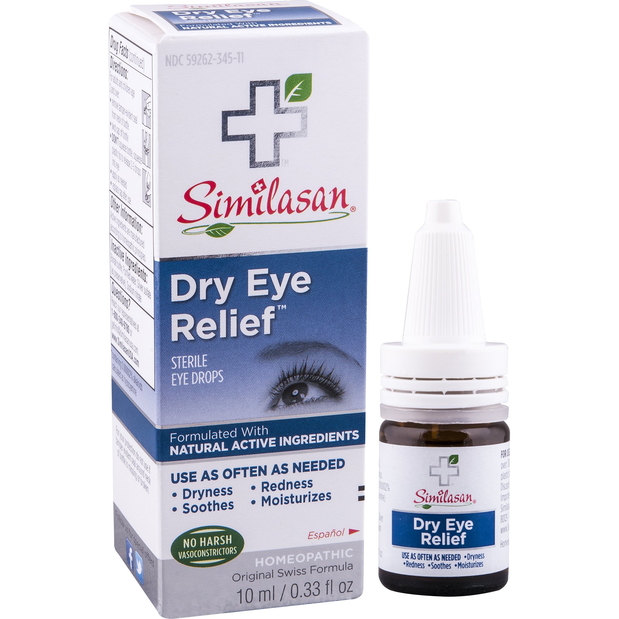Similasan Dry Eye Relief Eye Drops 0.33 Ounce Bottle, for Temporary