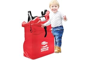 Kiddi Go Travel Stroller Bag for Airplane, Red, 47" H x 24" W x 15" D, Fits Most Large, Single, Double, Jogging Strollers,Waterproof, Heavy-Duty Protection, Easy-to-Carry Design