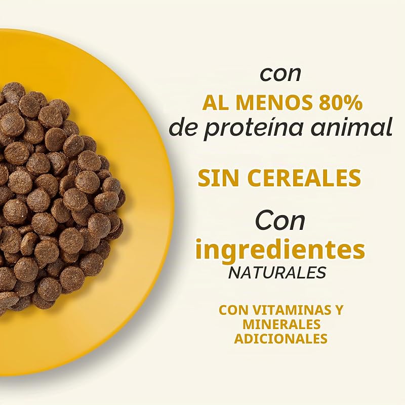Comida seca natural sem cereais para gatos adultos, sabor de frango - 2 kg de saco selável (Verpackung kann variieren)