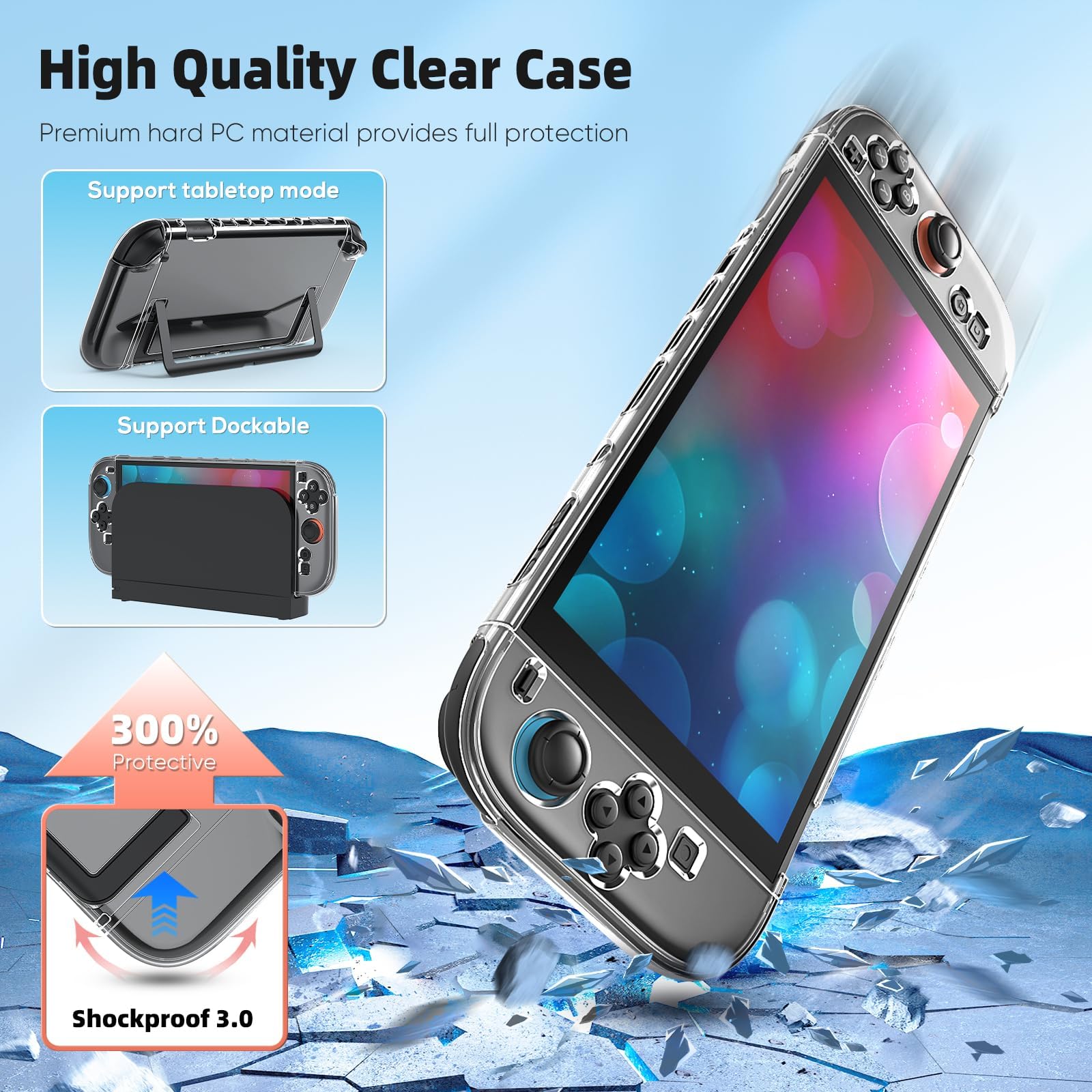 Switch 2 Accessories, Bundle Case for Nintendo Switch 2 (2025), MENEEA 20-IN-1 Kits: Carrying Case, Controller Charger Dock, Grips for Joy Con,Steering Wheels for Mario Kart,Protective Cover for Controller Console for Switch 2 (Black)