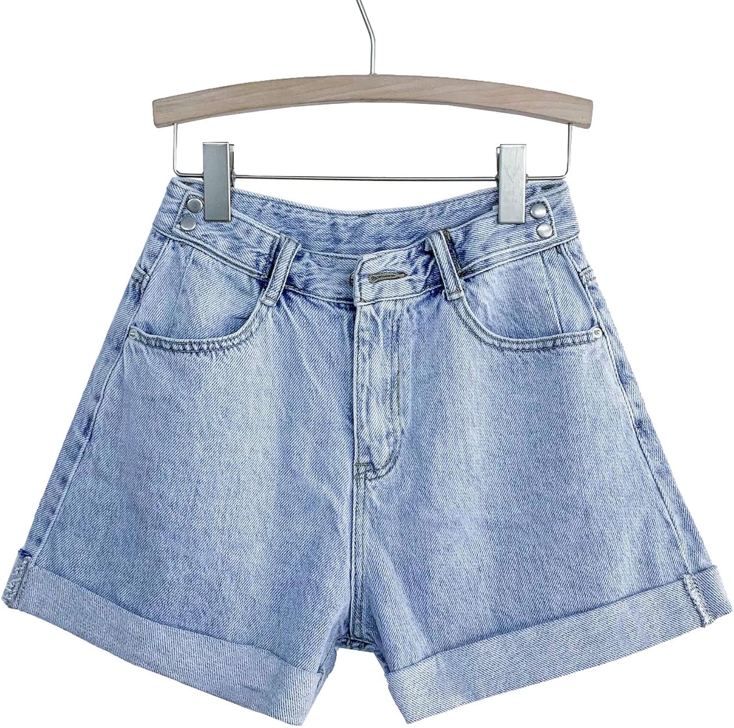 wide leg denim shorts womens