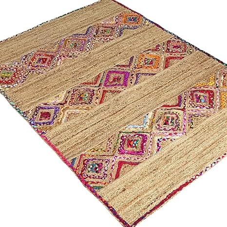 Buy Ajs Living Rectangle Jute And Cotton Hand Woven And Reversible