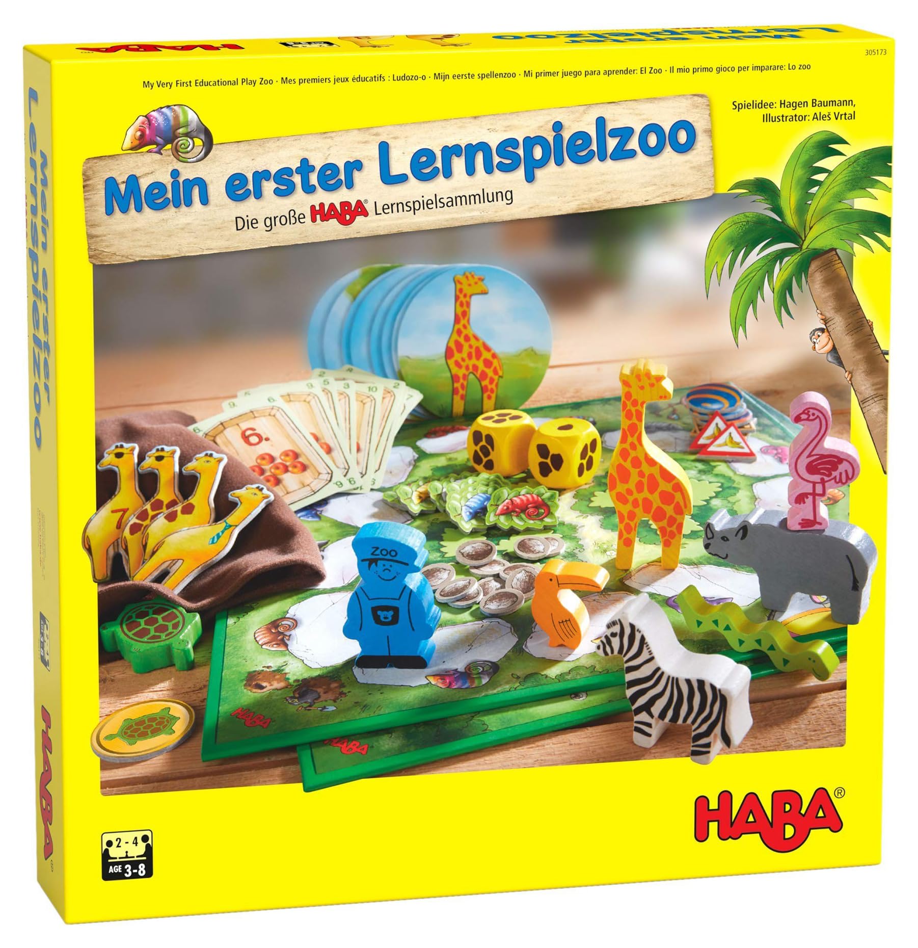 HABA 305173 My Very First Educational Play Zoo-10 Educational games in 1- for Ages 3 Years and Up, English Instructions (Made in Germany)