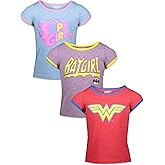 DC Comics Justice League Wonder Woman Girls 3 Pack T-Shirts Toddler to Big Kid