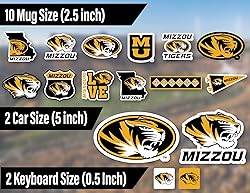 Mizzou Stickers for Gift, Car, Water