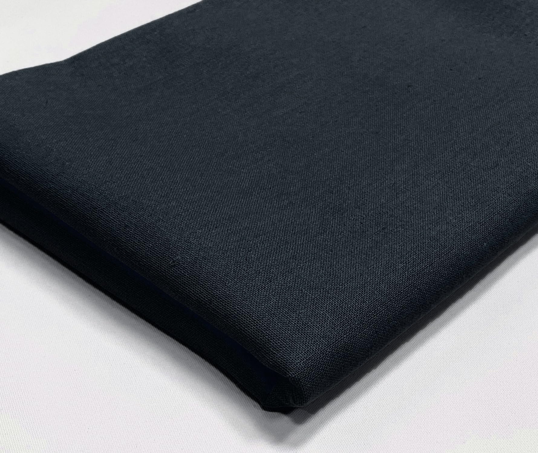 A-Express Plain Cotton Fabric - 60 Inches 150cm Extra Wide Per Metre - 150 GSM Viscose Material - for Clothing, Quilting, Curtain Lining, Sheeting, Costume, Dress, Bedding - Navy Blue 2 Meters — image 1