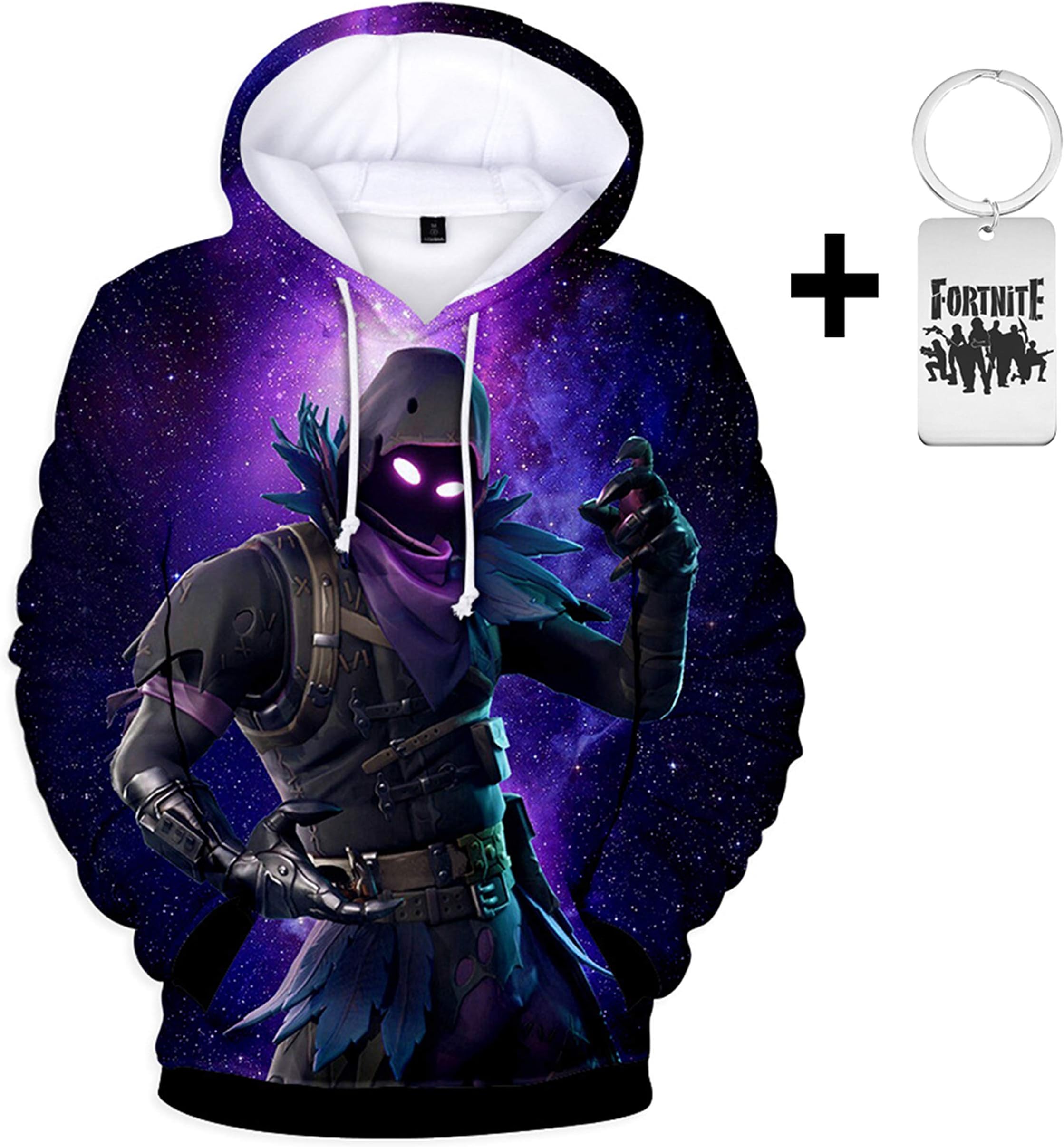 Unisex 3D Print Hoodie Sweatshirt for Men Women Teen Boys Girls (Give A Necklace)