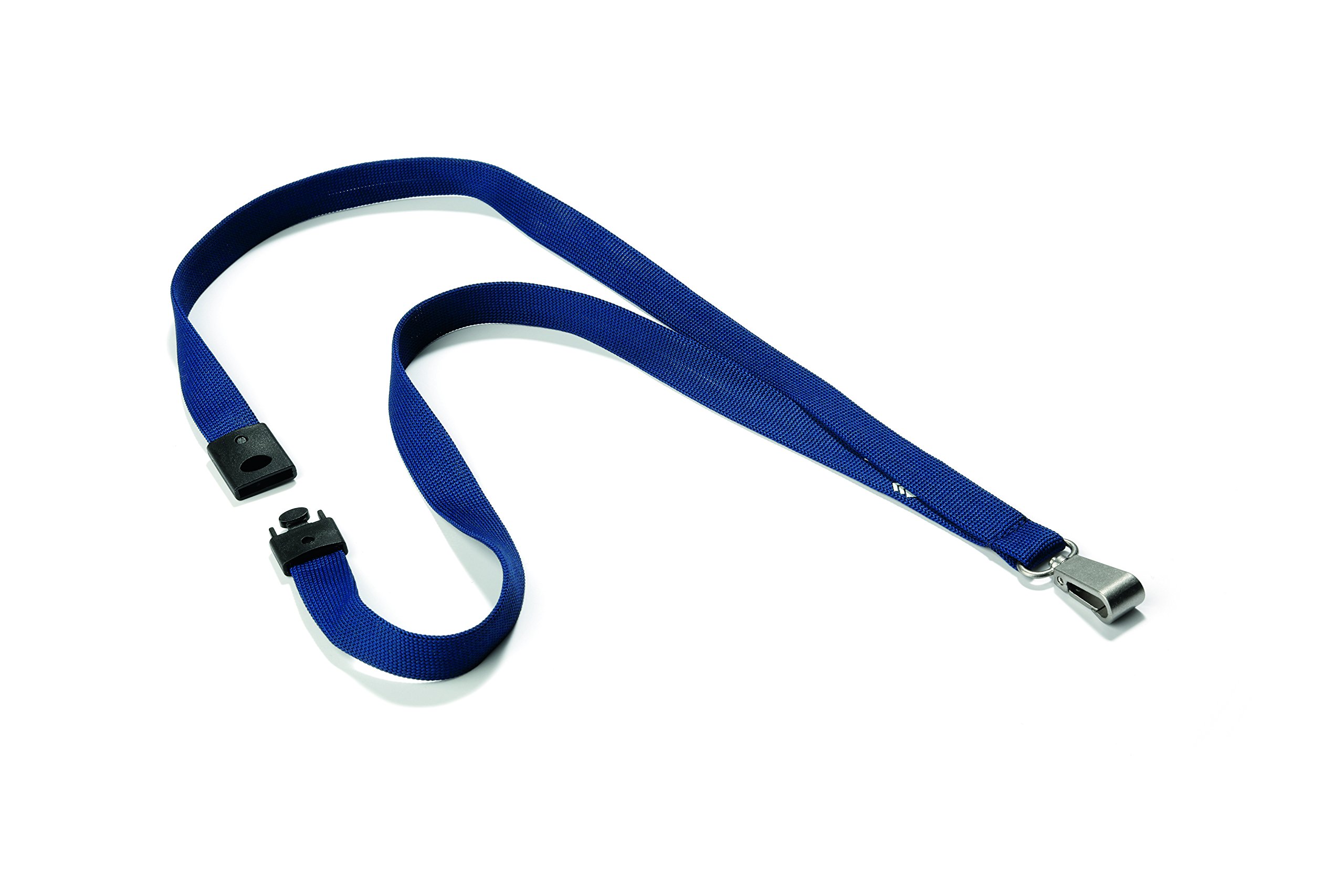 Durable Premium Textile Lanyard 15 mm Midnight Blue | Pack of 10 Necklaces | Includes Safety Release | Holds a Variety of Badges and Passes