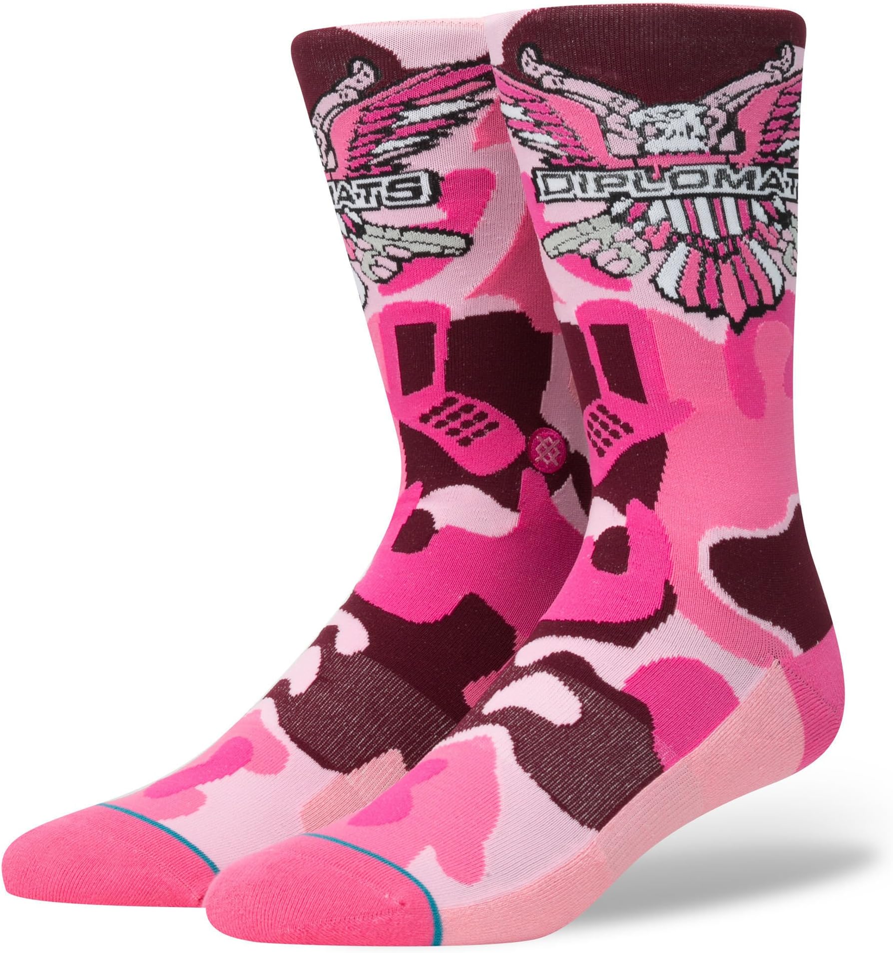Stance Cam'Ron Camo Socks In Pink Camo