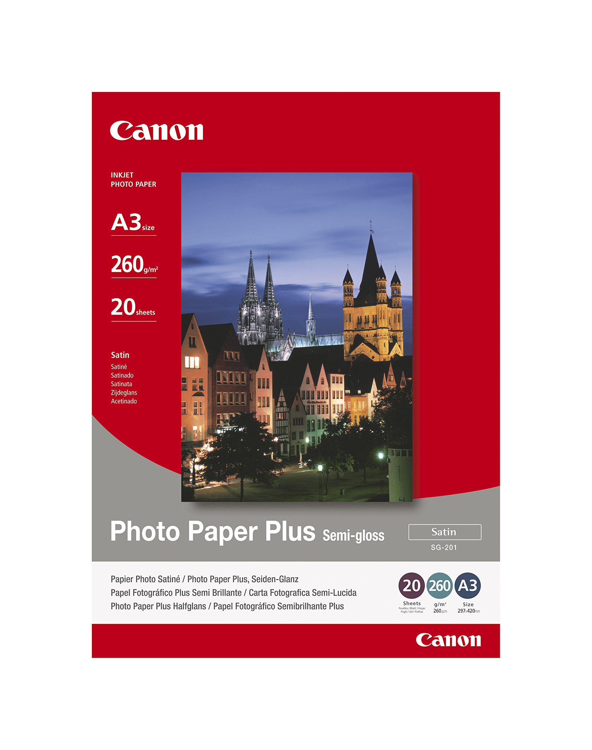 Paper Canon SG201 Photo Paper Plus Semi-glossy | 260g | A3 | 20sheets