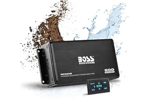 BOSS Audio Systems MC900B 4 Channel ATV UTV Car Marine Amplifier - 500 High Output, Low Level Inputs, Full Range, Weatherproo