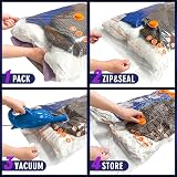 STORAGE MASTER Space Saver Bags 12 Pack with Double Zip Seal Vacuum Bags view 4