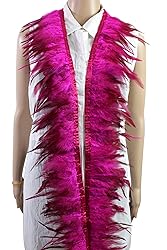 2 Yard Long, 5-6 inch Height, Dyed Saddle Feather