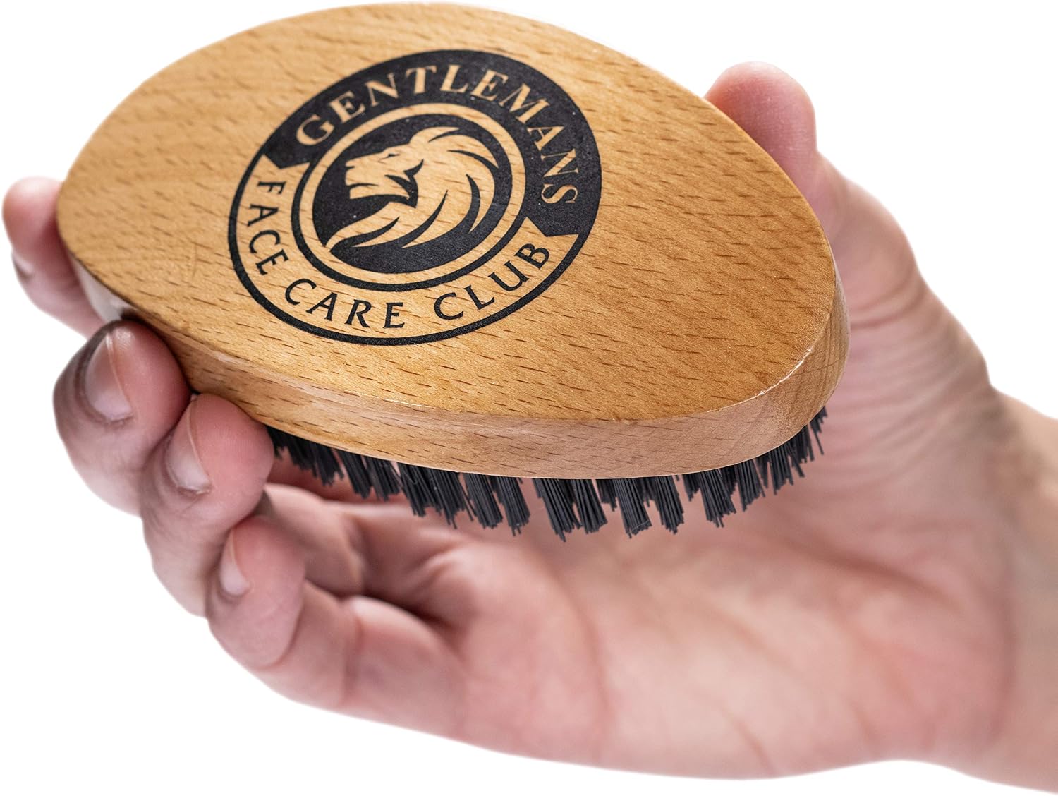 Gentlemans Face Care Club Vegan Friendly Beard Brush For Men, 100% Cruelty Free Synthetic Bristle With Beech Wood Handle - Image 5