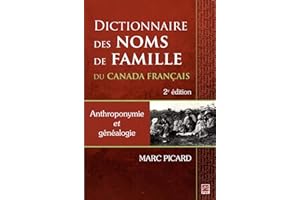 Dictionnaire des noms de famille du Canada français : Anthropony