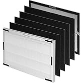 Facecool YY25630 Replacement Filter Compatible with Lasko HF25630 Pure Platinum Air Purifier, H13 True HEPA Filter + Aluminum honeycomb + 4 Carbon Pre-Filters, Medium