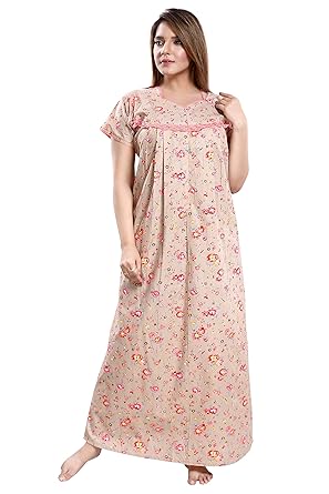 Soulemo Womens Pure Cotton Regular & Feeding Nighty/Maternity Dress for Post & Pre Pregnancy