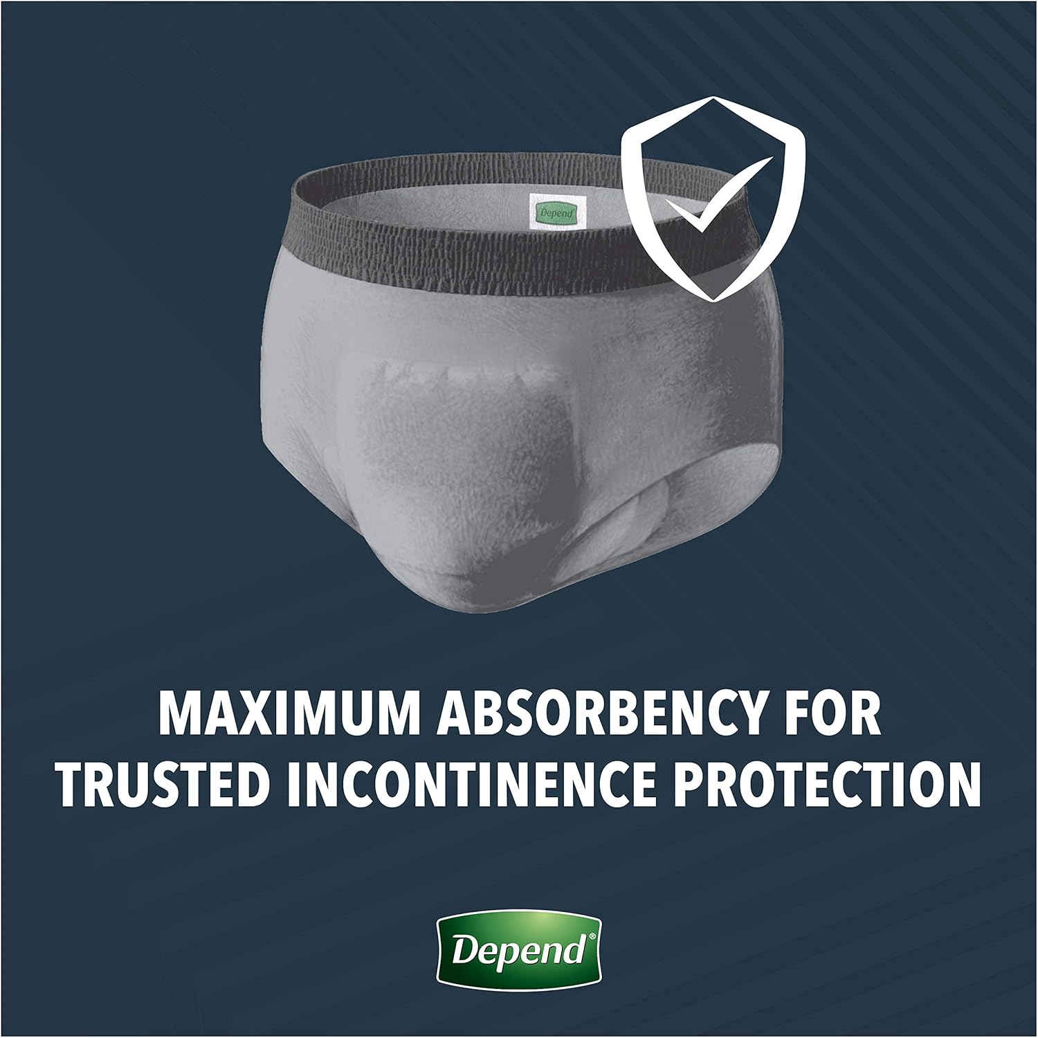 Depend Real Fit Incontinence Underwear for Men, Maximum Absorbency, Disposable, Large/Extra-Large, Grey, 52 Count (Packaging May Vary): Health & Personal Care