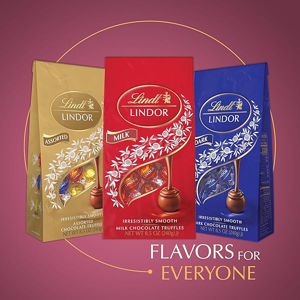 LINDT LINDOR BIRTHDAY CAKE WHITE CHOCOLATE TRUFFLES, WHITE CHOCOLATE CANDY WITH SMOOTH, MELTING TRUFFLE CENTER, 8.5 OZ.