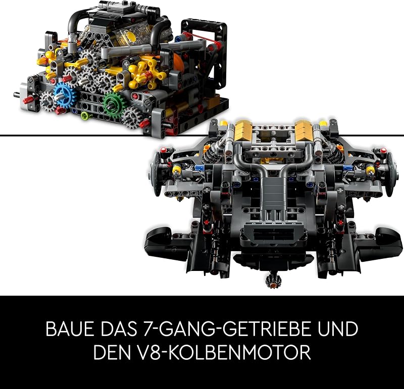 Technic McLaren P1, Set mit Supersportwagen für Erwachsene, Geschenk für Autofans, maßstabsgetreues Sammlerstück mit V8-Kolbenmotor und 7-Gang-Getriebe, Modellauto, Spielzeugauto Set 42172 — Foto 3 von 8