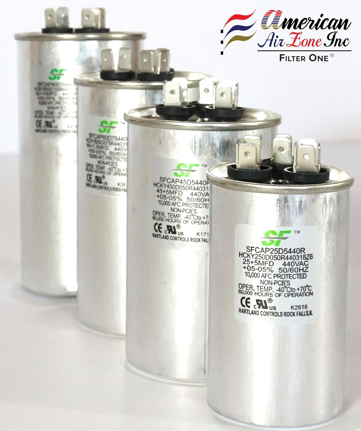 TRANE SF 35+5 MFD μF 370/440 Volts Dual Run CapacitorRound for AC