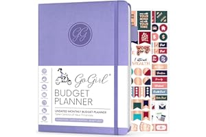 GoGirl Budget Planner – Monthly Financial Planner Organizer Budget Book. Expense Tracker Notebook Journal to Control Money, A5 (Lavender)