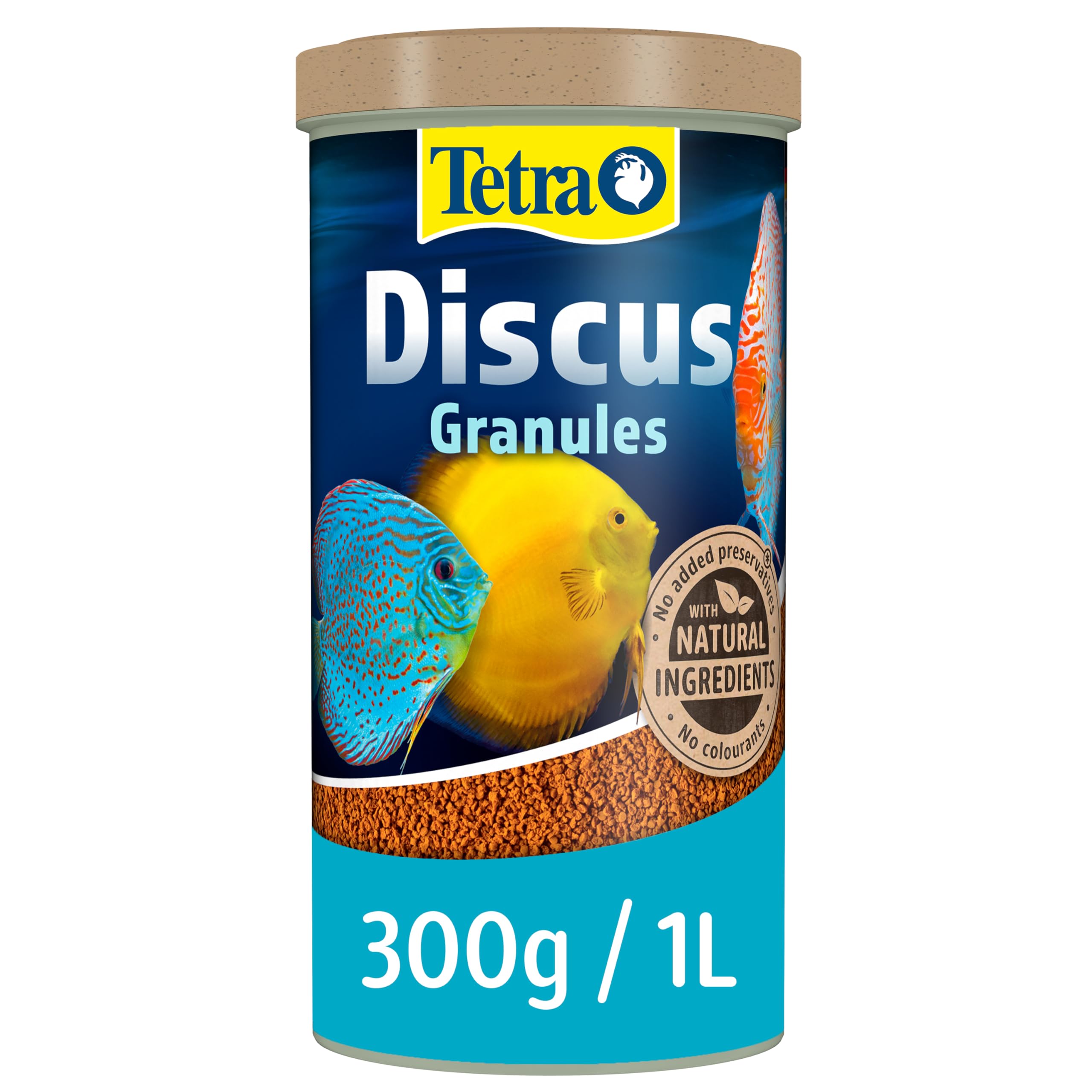 Tetra Discus Fish Food, Complete Food for Mid-Water and Bottom-Feeding Fish, 1 Litre
