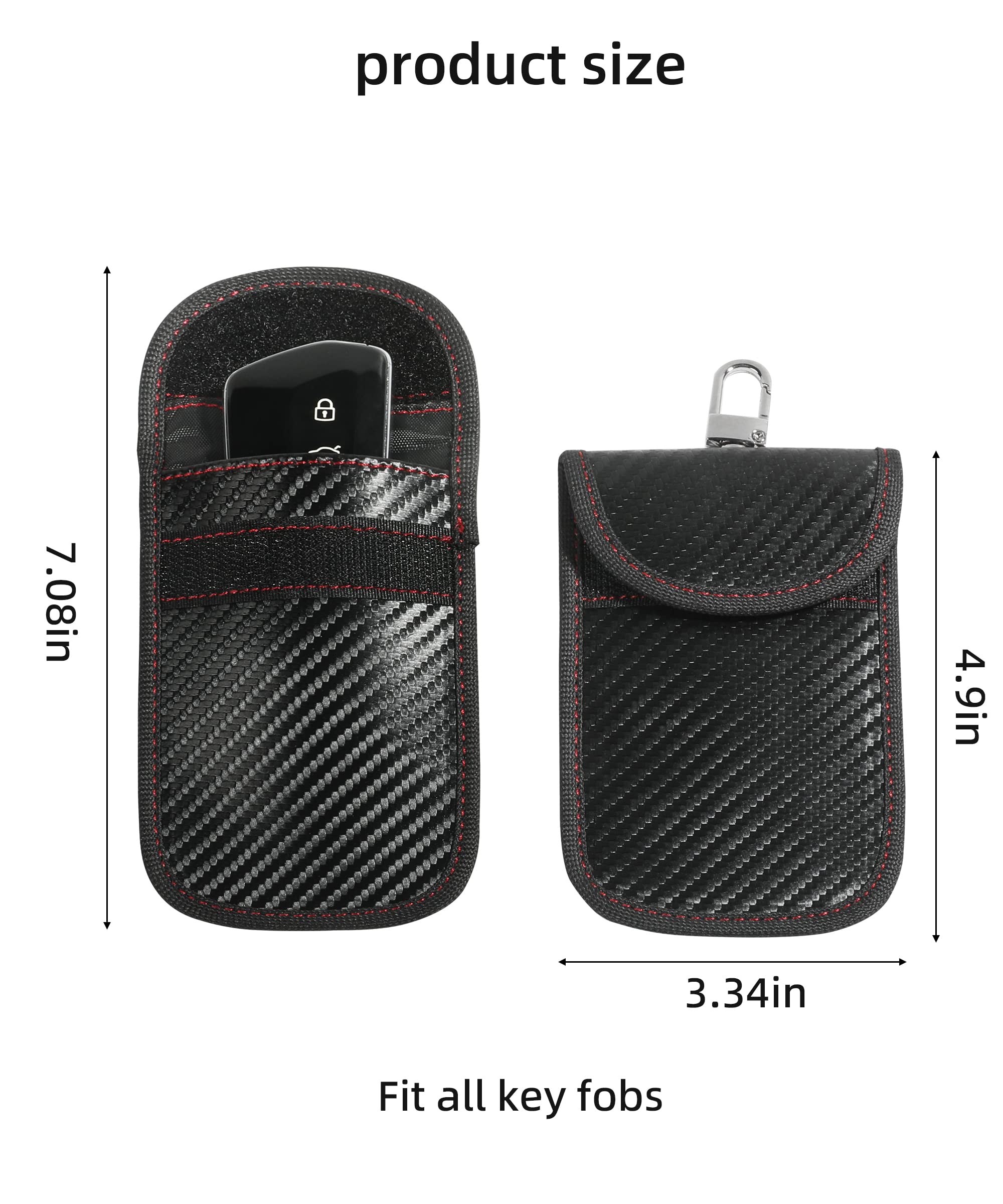 Mua 2PCS Faraday Key Fob Protector,Premium Faraday Bags Car RFID Signal ...
