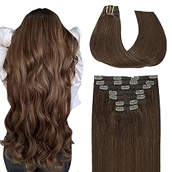 Clip in Hair Extensions Real Human Hair, SURNEL