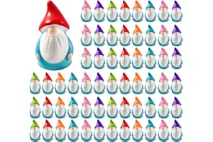 Ravonixis 100 Pack Mini Gnomes Figures Miniature Fairy Resin Statues Table Miniature Gnomes for Landscape Outdoor Patio Yard Lawn Indoor Plant Pots Fairy