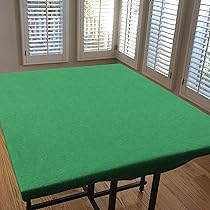 thumbnail interactive-video image 1 of Felt Card Table Cover For 32-34 Inch Square Tables - Poker & Game Mat In Green 1 of 5